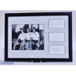 Tom Finney Benefit Match Signed Cards and Photograph by Tom Finney, Preston, Brian Douglas -