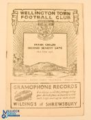 1955/56 Wellington Town v League XI Frank Childs second benefit match programme, good condition with