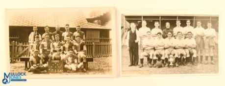 1934/35 Black and white postcard of Blaengarw FC team with cup and medals (Welsh League Champions)