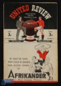 1946/47 Manchester Utd v Huddersfield Town Div. 1 match programme 23 November 1946; small selotape