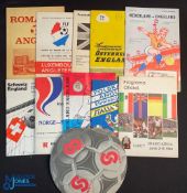 Collection of England international away programmes 1964 Netherlands, 1967 Austria, 1975