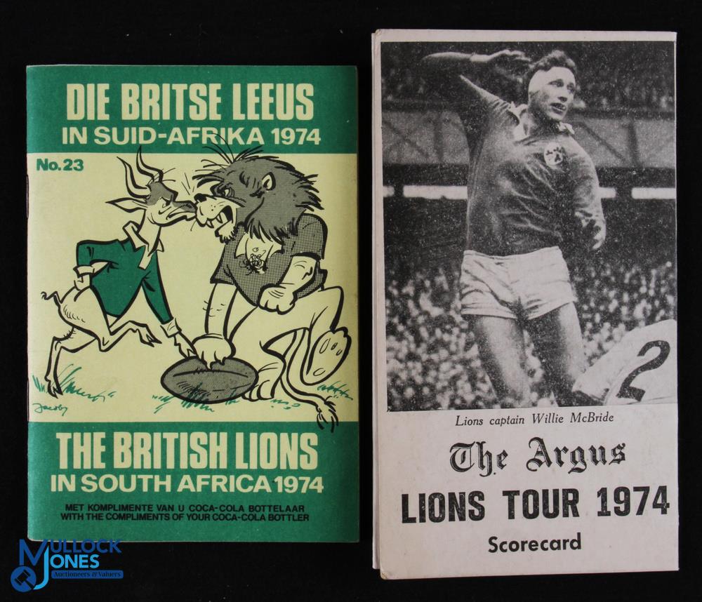 1974 British Lions in South Africa Rugby Booklet etc (2): Coca-Cola issue, 32pp, 13cm x 9cm. Clean