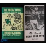 1974 British Lions in South Africa Rugby Booklet etc (2): Coca-Cola issue, 32pp, 13cm x 9cm. Clean