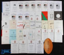 1955-2004 Welsh Interest Rugby Dinner Menus etc (42): 12 WRU: v International XV 1957, S Africa (