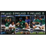 2011/2012 Irish Home Rugby Programmes (3): Recent glossies v France 2011 and v Scotland and Italy