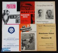 1965/66 Manchester Utd away big match programmes Hannover 96 (friendly 7 August 1965, Nurnberg (