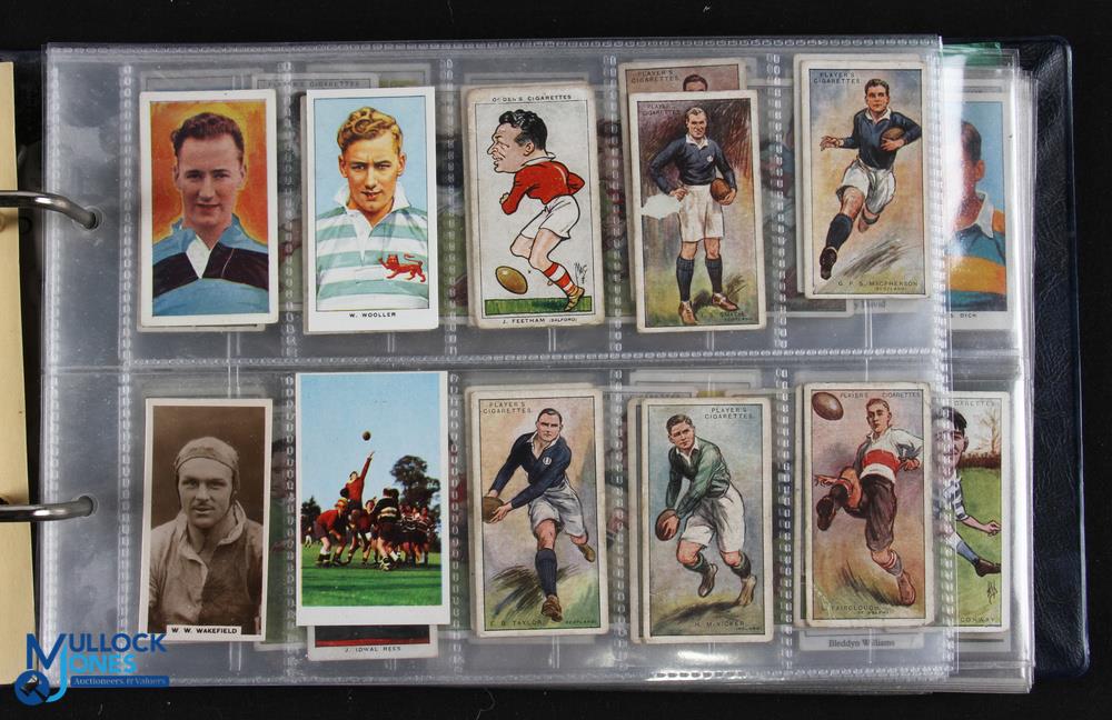 Rugby Cigarette Card Collection (229): Neatly sleeved and ordered in leatherette album, some 230