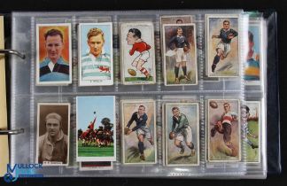 Rugby Cigarette Card Collection (229): Neatly sleeved and ordered in leatherette album, some 230