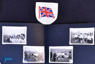 Derek Lewin photograph album of Great Britain amateur team in the Olympic qualifier; has the GB team