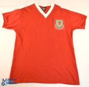 1958 Football World Cup Wales replica shirt by Toffs with embroidered badge