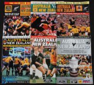 1991-97 Australia v NZ Rugby Programmes (6): Most for the Bledisloe Cup, and with the Wallabies in a