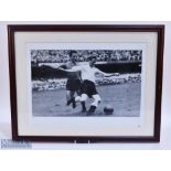 Tom Finney Signed Print, England v Chile 1950 World Cup - signed in pencil No 399 of 500, frame