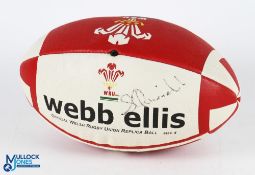 Scott Quinnell Signed Rugby Ball: Lovely WRU official red/white ball, Size 4, unused, neatly