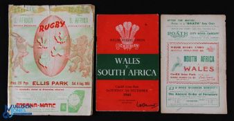 Rare 1955 British & I Lions etc SA Rugby Programmes (3): The very coveted first SA test issue from