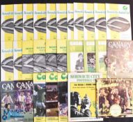 Selection of Norwich City home programmes 1962/63 Scunthorpe Utd, Blackpool (FAC), Leicester City (