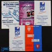 County Championship Finals Rugby Programmes (5): All already in Lots 248 or 249: Surrey v Durham