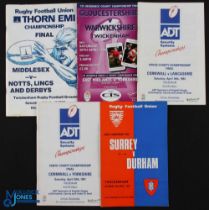 County Championship Finals Rugby Programmes (5): All already in Lots 248 or 249: Surrey v Durham