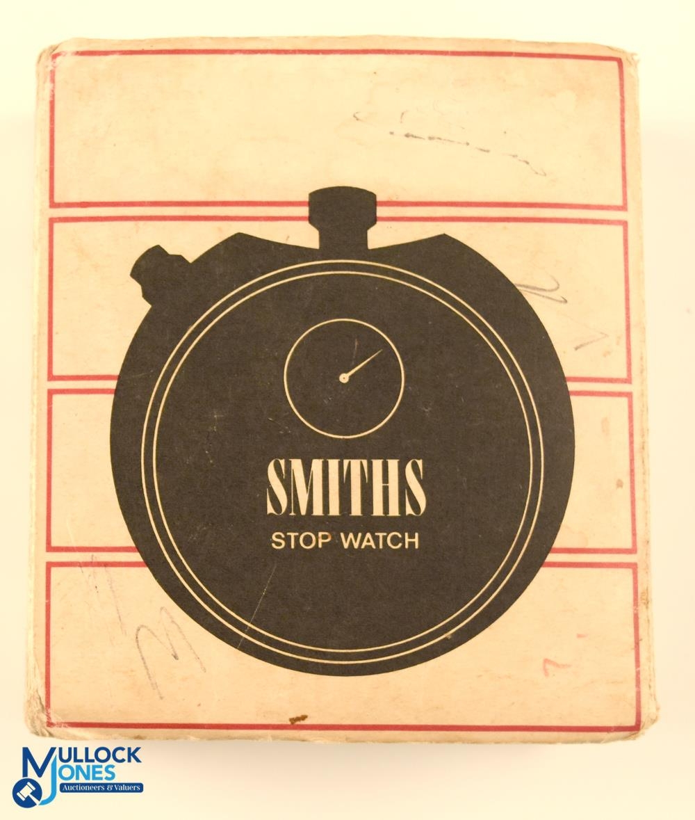 Smiths Stopwatch in original box. Purchased 1971, blue, good working order with some small wear to - Image 6 of 7