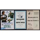 Barbarians v S Africa Rugby Programmes (3): 1952, 1961 (only 'Bok loss) and 2000. Very good