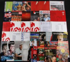 Rugby Magazines, Press Releases, Posters etc (Qty): Three French and 12 Welsh official pre-big match