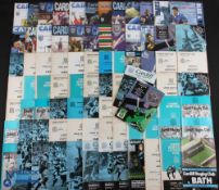 Cardiff RFC Home Rugby Programmes 1969-2012 (c.150): Big collection of Cardiff/Blues issues inc