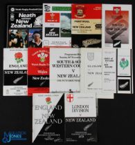 1979-1997 NZ in the UK Rugby Programmes (11): '79 v England, S/SW Counties, Glasgow, South of