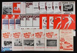 Collection of York City home programmes 1963/64 Gillingham, 1964/65 Stockport County, 1965/66