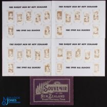 1905/1981 NZ Rugby Souvenir & Cigarette Card Set (2): The sought-after 1981 reprint of the rare