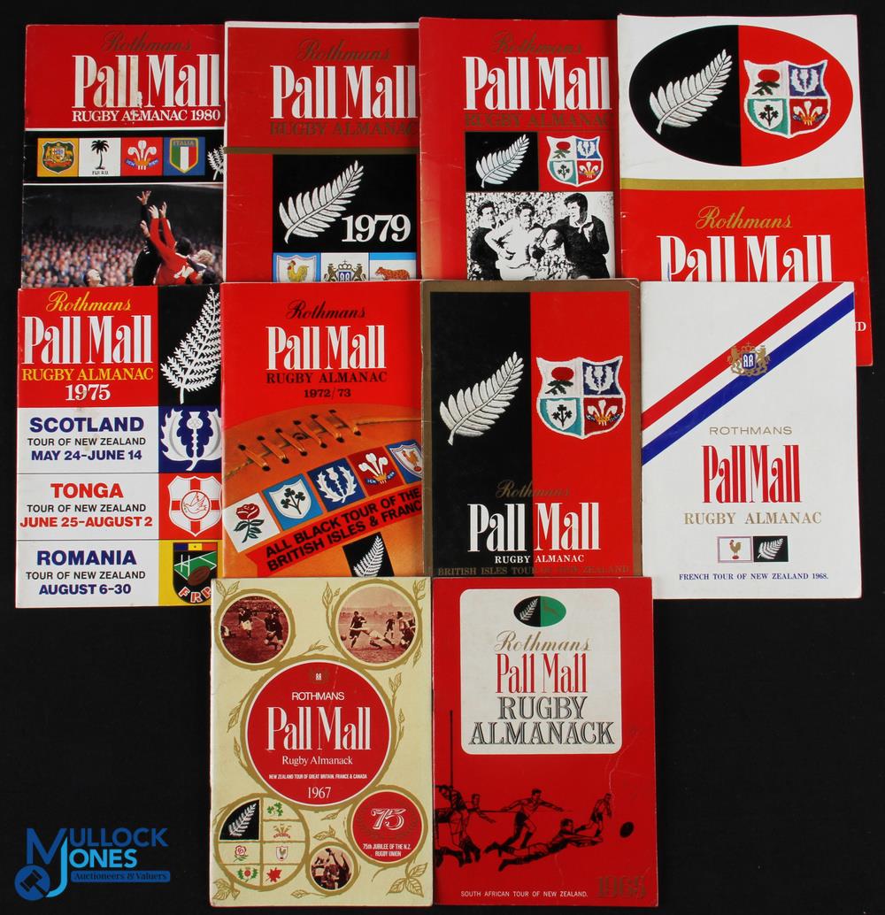 NZ Rothmans Pall Mall Rugby Almanacks (10): All also included in the previous lot, the issues for
