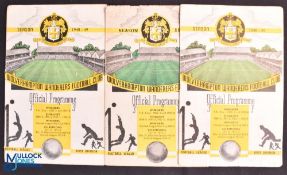 1948/49 Wolverhampton Wanderers reserves home match programmes v Everton (19 March), v Bury (16