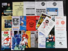1998/99 Treble season Manchester Utd away programmes including some scarce reserves/youth matches to