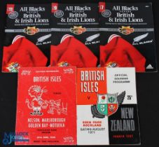 1966/71/2005 British & I Lions Rugby Programmes (5): To inc 1966: worn but entire and detailed,