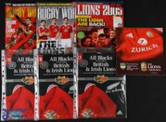 British & I Lions Programmes/Guides Selection (9): Rugby World tour guides for 2005 & 2017 (plus