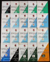 1950s/60s England Homes Duplicate Rugby Programmes (21): All of these, inc some duplication, are