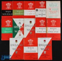 1950s Wales H & A Rugby Programmes (13): v NZ 1953 (last Wales win v All Blacks!), v Australia 1958,