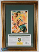 Michael Lynagh Signed Rugby Photograph: Price Waterhouse Ltd Edition, No. 283 of 500 - lovely