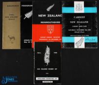 Mostly 1960s NZ in the UK etc Rugby Programmes (4): 1963 v Cardiff & v Midland Counties, both a