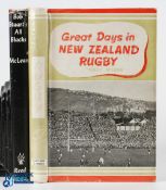 1954 & 1959 Terry McLean NZ Rugby Books (2): Pair by the great writer, Bob Stuart's All Blacks,