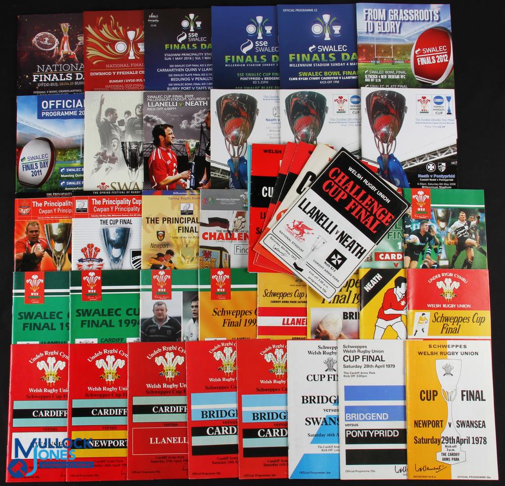 1972-2019 WRU Rugby Cup Final Programmes (42): Only issues missing from this fine collection of