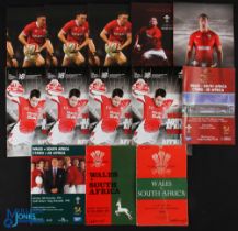 1960-2021 Wales v S Africa Rugby Programmes (13): All at Cardiff, inc the first ever game at the