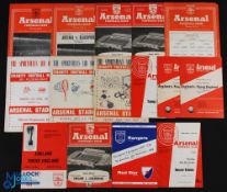 Selection of Arsenal home programmes 1952/53 Hibernian, 1953/54 Blackpool (Charity Shield), 1957/
