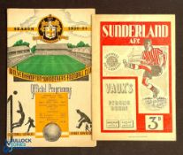 1950/51 FAC 6th round match programme Sunderland v Wolverhampton Wanderers 24 February 1951 at Roker