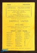 1946/47 Wolverhampton Wanderers v Sheffield Utd FAC 4th round match programme 25 January 1947, 4