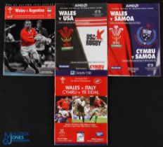 2000-1 Wales v Overseas Nations Rugby Programmes (4): v Italy 2000, first 6 Nations meeting; Samoa &