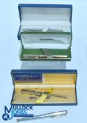 Selection of Waterman Fountain Pens and Ballpoint Pens to include Ideal Chrome with 18ct nib - Ideal