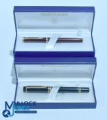 Waterman Fountain Pens both with 18k Gold nibs - in original boxes (2)