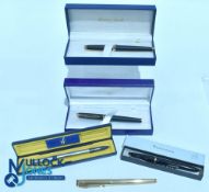 Selection of Waterman Fountain Pens and Ballpoint Pens to include L2 with 14k nib 4 of the 5 are
