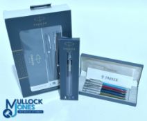 Parker IM Pen & Fountain Pen Set together with a Jotter Ballpoint pen and a set of 5 pens - all