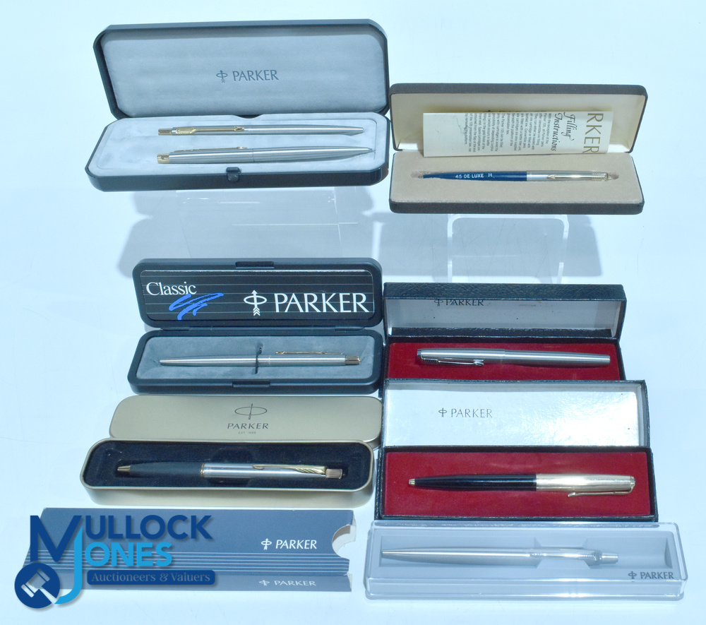 Parker Ballpoint Pens - 7 in total all in original boxes (7)