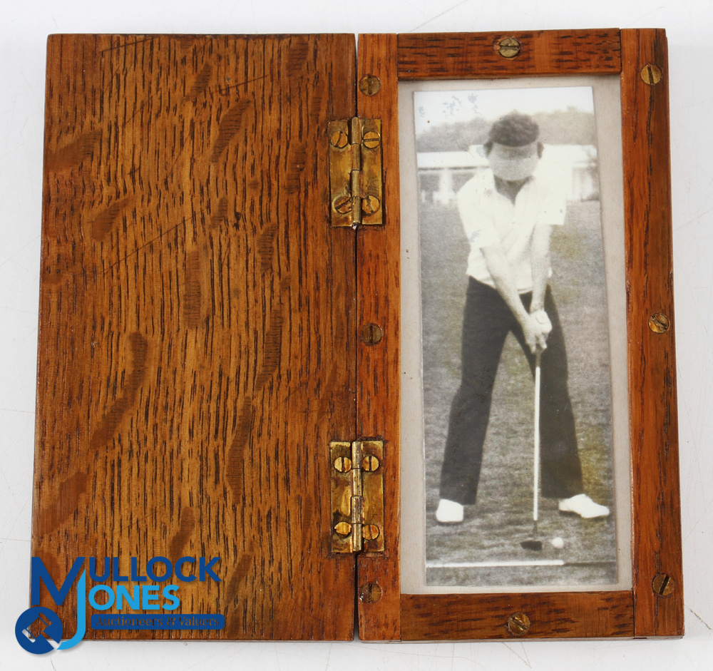 Edwardian Silver Topped Wooden Picture Frame / Box - hinged top depicting silver panel with period - Image 2 of 2